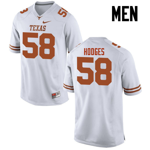 Men #58 Brandon Hodges Texas Longhorns College Football Jerseys-White